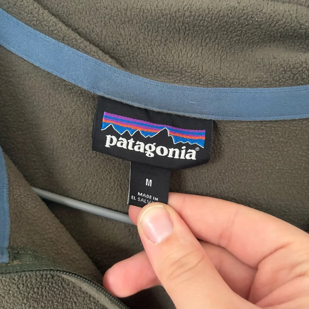 Patagonia Micro D 1/4 Zip Fleece Pullover Basin Green Men’s Medium STY26176 - Picture 8 of 9